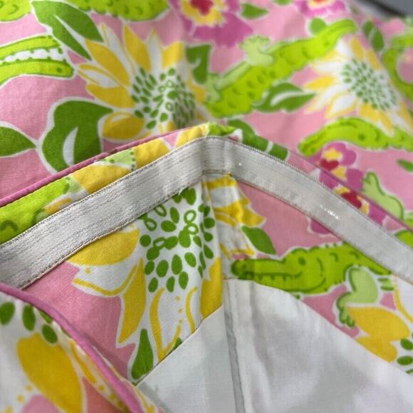 Lilly Pulitzer Women's Size 4 Strapless Dress Alligator Floral Print Pink Green - Picture 9 of 12